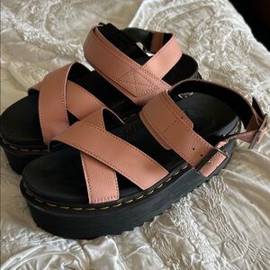 Dr. Martens Pink Strappy Sandals